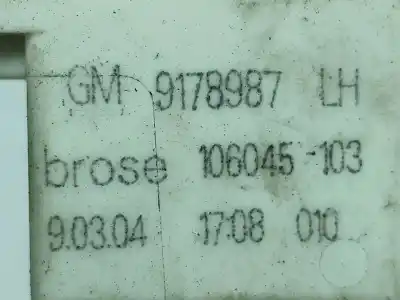 Автозапчасти б/у регулятор стекла переднего левого за opel vectra c gts (z02) 1.9 cdti (f68) ссылки oem iam 9178985  