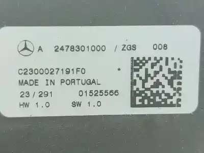 Автозапчастина б/у стійкість на нагревання для mercedes-benz eqa (h243) eqa 250+ (243.702) elétrico 2024 5p посилання на oem iam a2478301000  