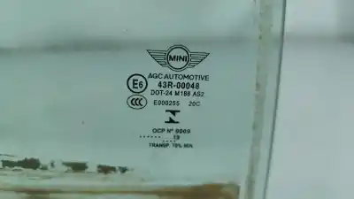 Second-hand car spare part rear right door window glass for mini mini (f55) cooper oem iam references 43r00048  