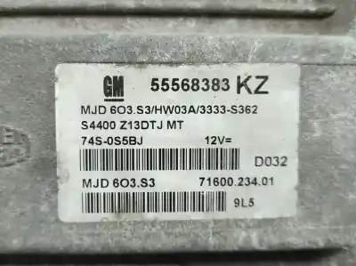Автозапчасти б/у блок управления двигателем за opel corsa d (s07) 1.3 cdti (l08 l68) ссылки oem iam 55568383  