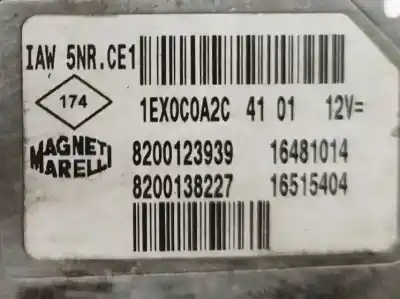 Second-hand car spare part ecu engine control for renault clio ii (bb0/1/2_, cb0/1/2_) 1.2 16v (bb05. bb0w. bb11. bb27. bb2t. bb2u. bb2v. cb05.... gasolina 2002 5p oem iam references 1ex0c0a2c  