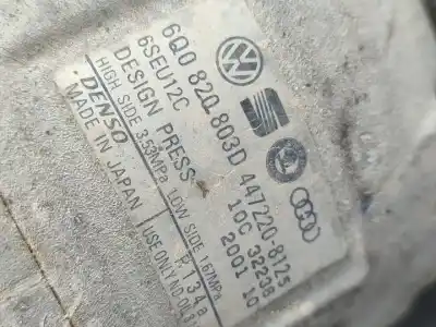 Pezzo di ricambio per auto di seconda mano compressore aria condizionata per skoda fabia i break (6y5) 1.4 gasolina 2002 5p riferimenti oem iam 6q0820803d  