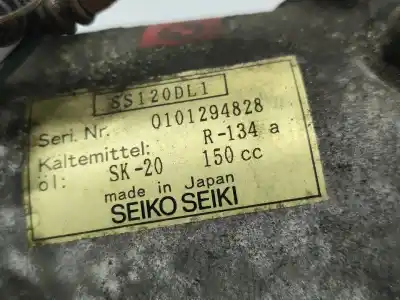 Peça sobressalente para automóvel em segunda mão compressor de ar condicionado a/a a/c por bmw 5 (e39) 520 d referências oem iam 8390646  