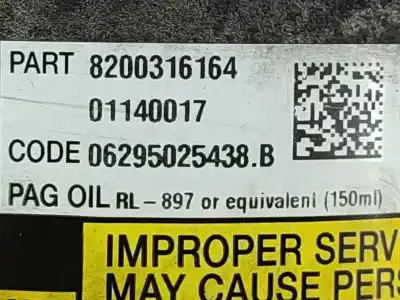 Автозапчастина б/у компресор кондиционера для renault megane ii break (km0/1_) 1.5 dci (km02. km13) gasóleo 2004 5p посилання на oem iam 8200316164   Автозапчастина б/у компресор кондиционера для renault megane ii break (km0/1_) 1.5 dci (km02. km13) gasóleo 2004 5p посилання на oem iam 8200316164