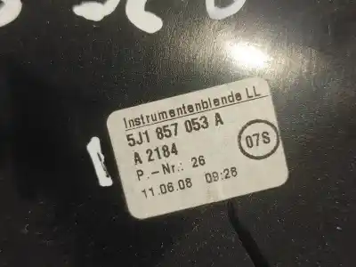 Автозапчастина б/у корпус / рамка панелі приладів для skoda fabia i break (6y5) 1.4 tdi gasóleo 2007 5p посилання на oem iam 5j0858565  