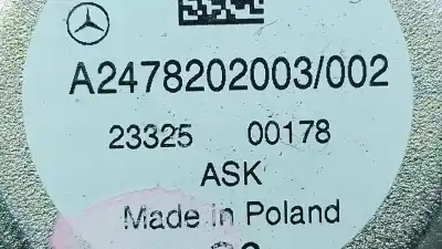 Peça sobressalente para automóvel em segunda mão colunas de som por mercedes-benz eqa (h243) eqa 250+ (243.702) elétrico 2024 5p referências oem iam a2478202003  