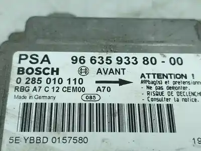 Pezzo di ricambio per auto di seconda mano centralina airbag per peugeot 207 (wa_, wc_) 1.6 hdi riferimenti oem iam 9663593380  