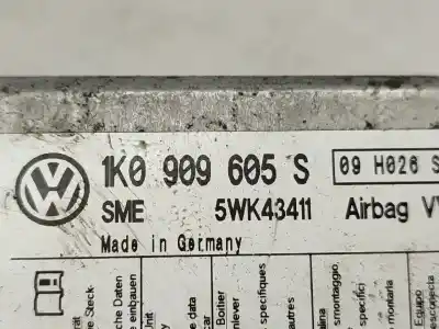 Автозапчастина б/у блок управління подушками безпеки для skoda octavia ii (1z3) 2.0 tdi 16v посилання на oem iam 1k0909605s  