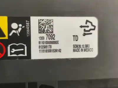 Peça sobressalente para automóvel em segunda mão centralina de airbag por opel corsa e (x15) 1.4 (08 68) referências oem iam 13597092  