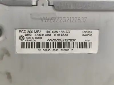 Автозапчасти б/у аудиосистема / радио cd за volkswagen passat b6 variant (3c5) 2.0 tdi ссылки oem iam 1k0035186ad  