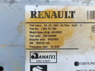 Автозапчастина б/у аудіо система / радіо cd для renault captur ii (hf_) tce 100 (hfmt) посилання на oem iam 7503751329  