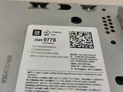 Автозапчастина б/у аудіо система / радіо cd для opel zafira tourer c (p12) 2.0 cdti (75) посилання на oem iam 23499778  