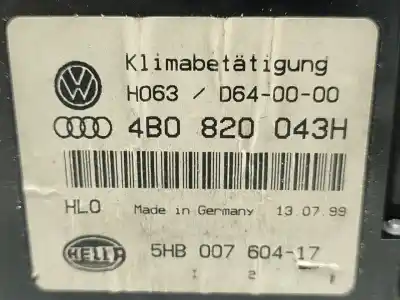 Автозапчасти б/у климат-контроль за audi a6 avant (4b5) 2.5 tdi ссылки oem iam 4b0820043h 5hb007604  