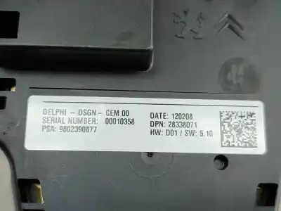 Second-hand car spare part radio control switch for citroen ds5 (kf_) 1.6 hdi 110 gasóleo 2012 5p oem iam references   