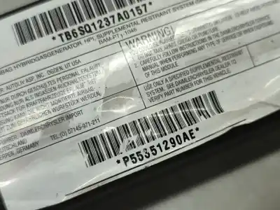 Pezzo di ricambio per auto di seconda mano airbag a tendina destro per jeep compass (mk49) 2.0 crd 4x4 riferimenti oem iam p55351290ae  