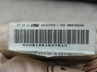 Автозапчастина б/у лівий шторковий airbag для peugeot 308 sw ii (lc_, lj_, lr_, lx_, l4_) 1.6 hdi / bluehdi 115 (lcbhxm lcbhxt) посилання на oem iam 9805768480  