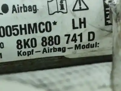 Second-hand car spare part left curtain airbag for audi a4 b8 avant (8k5) 2.0 tdi oem iam references 8k0880741d  