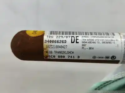 Автозапчастина б/у лівий шторковий airbag для volkswagen passat b6 variant (3c5) 2.0 tdi посилання на oem iam 3c0880741d  