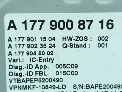 Автозапчастина б/у електронний модуль для mercedes-benz eqa (h243) eqa 250+ (243.702) elétrico 2024 5p посилання на oem iam a1779008716  