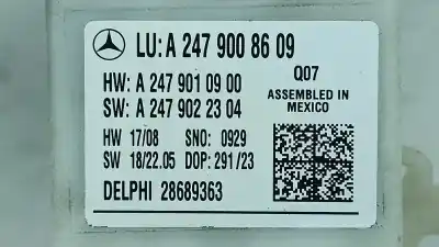 Автозапчасти б/у электронный модуль за mercedes-benz eqa (h243) eqa 250+ (243.702) elétrico 2024 5p ссылки oem iam a2479008609  