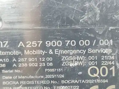 Автозапчастина б/у електронний модуль для mercedes-benz eqa (h243) eqa 250+ (243.702) elétrico 2024 5p посилання на oem iam a2579007000  