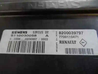 Автозапчастина б/у ебу контролер двигуна для renault clio ii fase i (b/cbo) 1.4 16v tech-run 98 cv / 72 kw посилання на oem iam s110030058  2000