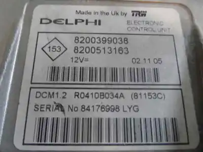 Second-hand car spare part ecu engine control for renault clio iii confort dynamique oem iam references 8200399038  2005