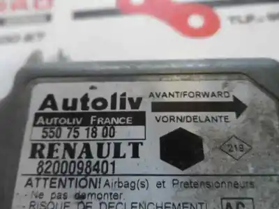 Pezzo di ricambio per auto di seconda mano centralina airbag per renault kangoo (f/kc0) authentique riferimenti oem iam 550 75 18 00  2002