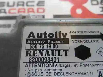 Автозапчастина б/у блок управління подушками безпеки для renault kangoo (f/kc0) authentique посилання на oem iam   2002