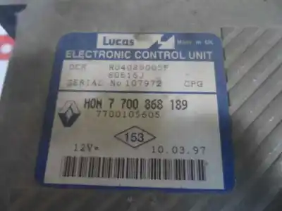 Автозапчастина б/у ебу контролер двигуна для renault megane i scenic (ja0) 1.9 d alize посилання на oem iam 7700105605  1997