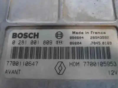 Автозапчастина б/у ебу контролер двигуна для renault megane i scenic (ja0) 1.9 dti diesel cat посилання на oem iam 0 281 001 809  1998