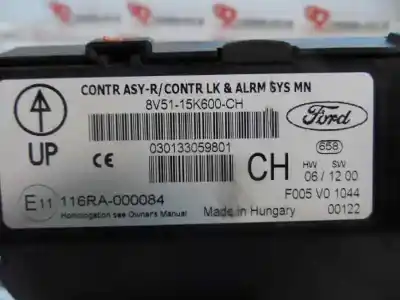 Recambio de automóvil de segunda mano de centralita check control para ford fiesta (cb1) 1.4 tdci cat referencias oem iam 8v51-15k600-ch  2010