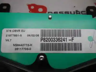 Peça sobressalente para automóvel em segunda mão quadrante por renault kangoo 1.5 dci diesel referências oem iam   2008