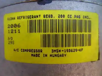 Second-hand car spare part air conditioning compressor for ford c-max (cb3) 1.6 tdci cat oem iam references 3m5m-19d629-kf  2006