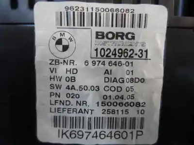 İkinci el araba yedek parçası enstrüman paneli için bmw serie 1 berlina (e81/e87) 1.6 16v cat oem iam referansları   2005