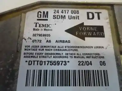 Peça sobressalente para automóvel em segunda mão centralina de airbag por opel combo corsa c referências oem iam 24 417 008  2001