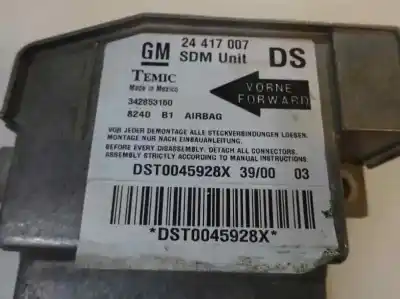 Second-hand car spare part airbag control unit for opel corsa c silverline oem iam references 24 417 007  2004