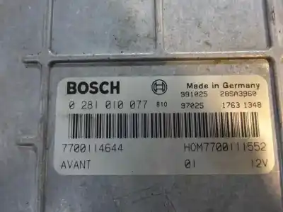 Second-hand car spare part ecu engine control for renault scenic (ja..) 1.9 d rt oem iam references 0 281 010 077  1999