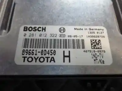Peça sobressalente para automóvel em segunda mão centralina de motor uce por toyota yaris (ksp9/scp9/nlp9) 1.4 turbodiesel cat referências oem iam 89661-0d450  2008