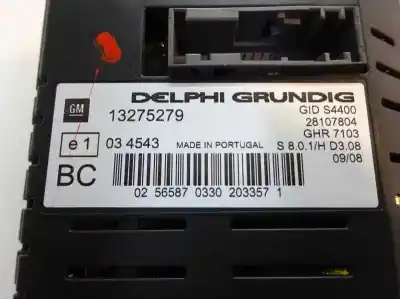 Second-hand car spare part multifunction display for opel corsa d 1.3 16v cdti cat (z 13 dth / l4i) oem iam references   2008