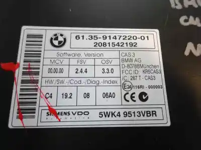 Second-hand car spare part electronic module for bmw serie 1 berlina (e81/e87) 118d oem iam references 61.35-9147220-01  2008