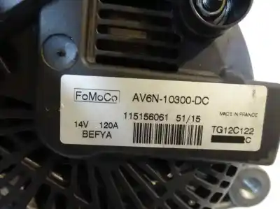 Second-hand car spare part alternator for ford fiesta (ccn) 1.5 tdci cat oem iam references av6n-10300-dc  2016