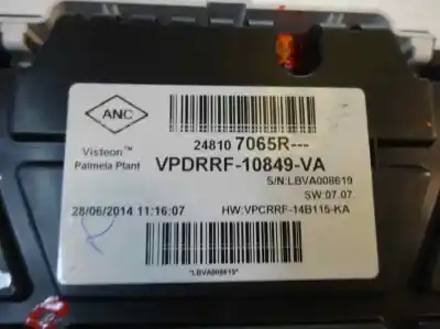 Second-hand car spare part dashboard for renault captur i (j5_, h5_) 1.5 dci 90 oem iam references 248107065r  2014