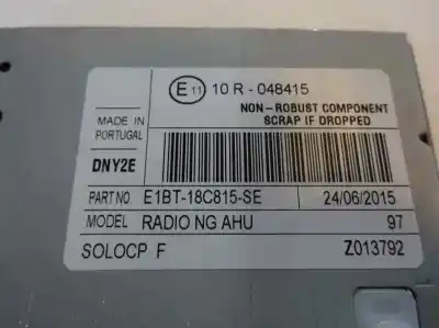 Pezzo di ricambio per auto di seconda mano impianto audio / radio cd per ford fiesta (ccn) 1.5 tdci cat riferimenti oem iam e1bt-18c815-se  2016