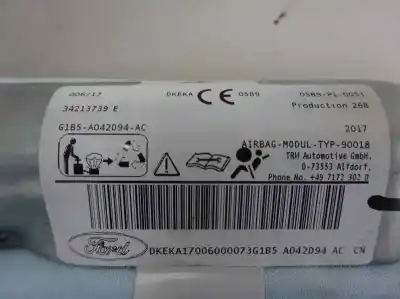 Автозапчастина б/у передня права подушка безпеки для ford ka+ black / white посилання на oem iam g1b5-a042d94-ac  2017