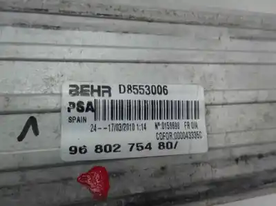 Second-hand car spare part intercooler for citroen c3 picasso 1.6 16v hdi oem iam references 96 802 754 807  2010