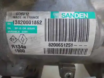 Peça sobressalente para automóvel em segunda mão compressor de ar condicionado a/a a/c por renault clio iii 1.5 dci diesel referências oem iam sd6v12/1900  2008