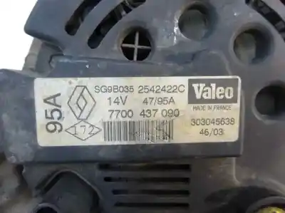 Pezzo di ricambio per auto di seconda mano alternatore per renault clio ii fase ii (b/cb0) 1.2 16v riferimenti oem iam 7700 437 090  2003