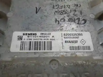 Recambio de automóvil de segunda mano de centralita motor uce para renault clio ii fase ii (b/cb0) 1.2 referencias oem iam 8200326395  2004