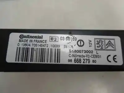 Second-hand car spare part electronic module for citroen c3 sx oem iam references 96 668 279 80  2010